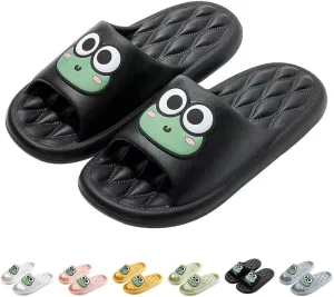 Cute Frog Slippers Women Men House Slides Preppy Slipper Kawaii Animal Slipper Comfy Shower Sandals Bathroom Shoes Slip on Indoor Outdoor Slipper Home Slipper Creative Gifts