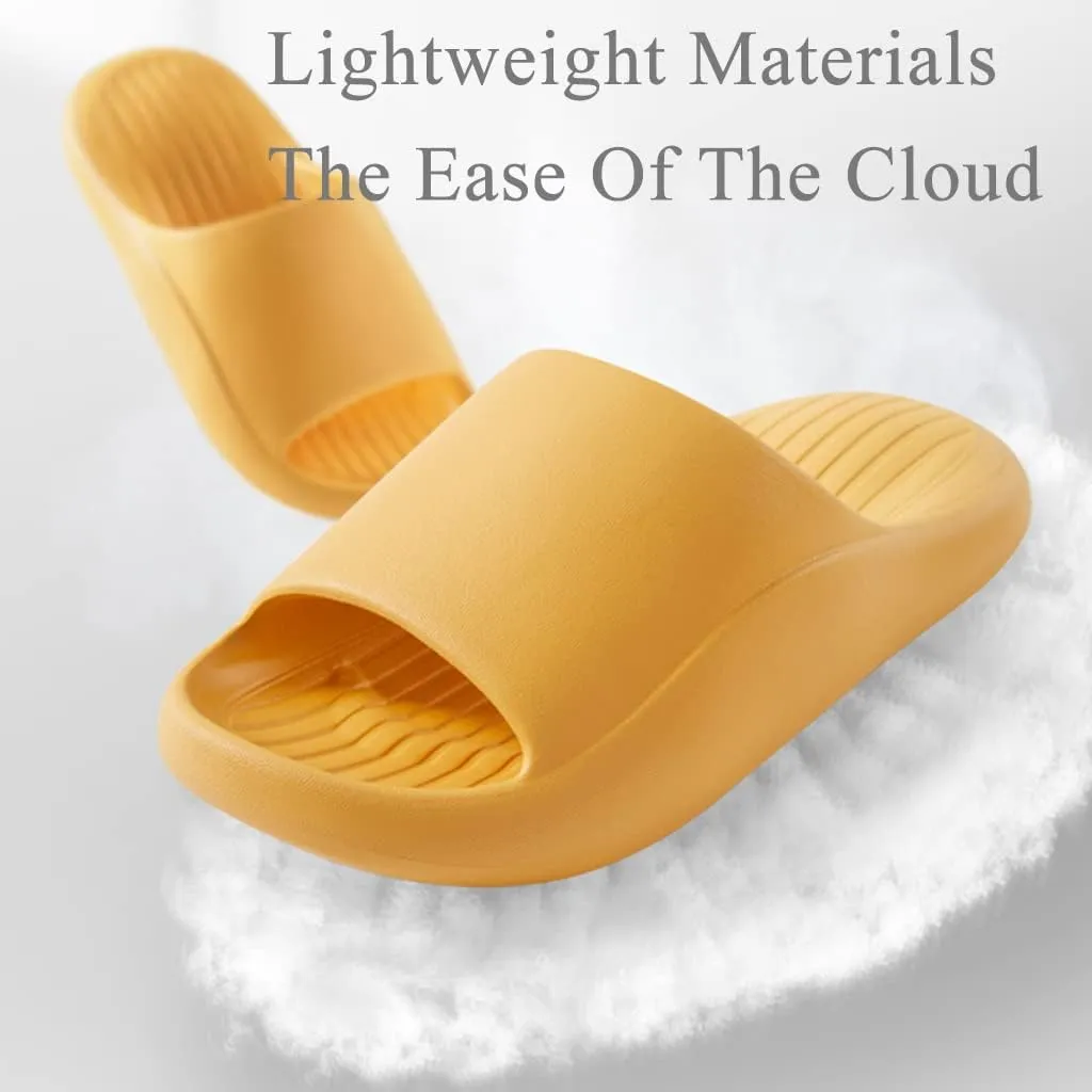 Cydmoty Cloud Slippers for Women and Men, Massage Shower Bathroom Non-Slip Quick Drying Open Toe Super Soft Comfy Thick Sole