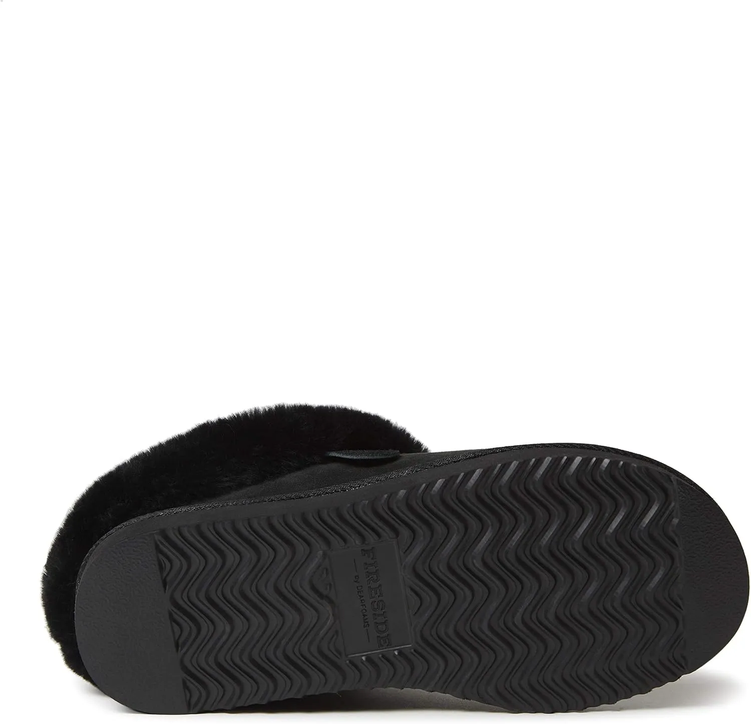 Dearfoams Fireside Adelaide Genuine Shearling Soft Comfy Memory Foam Plush Indoor House Shoe Clog Slipper