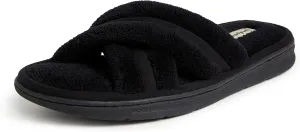 Dearfoams Men's Caden Terry Crossband Slide Slipper
