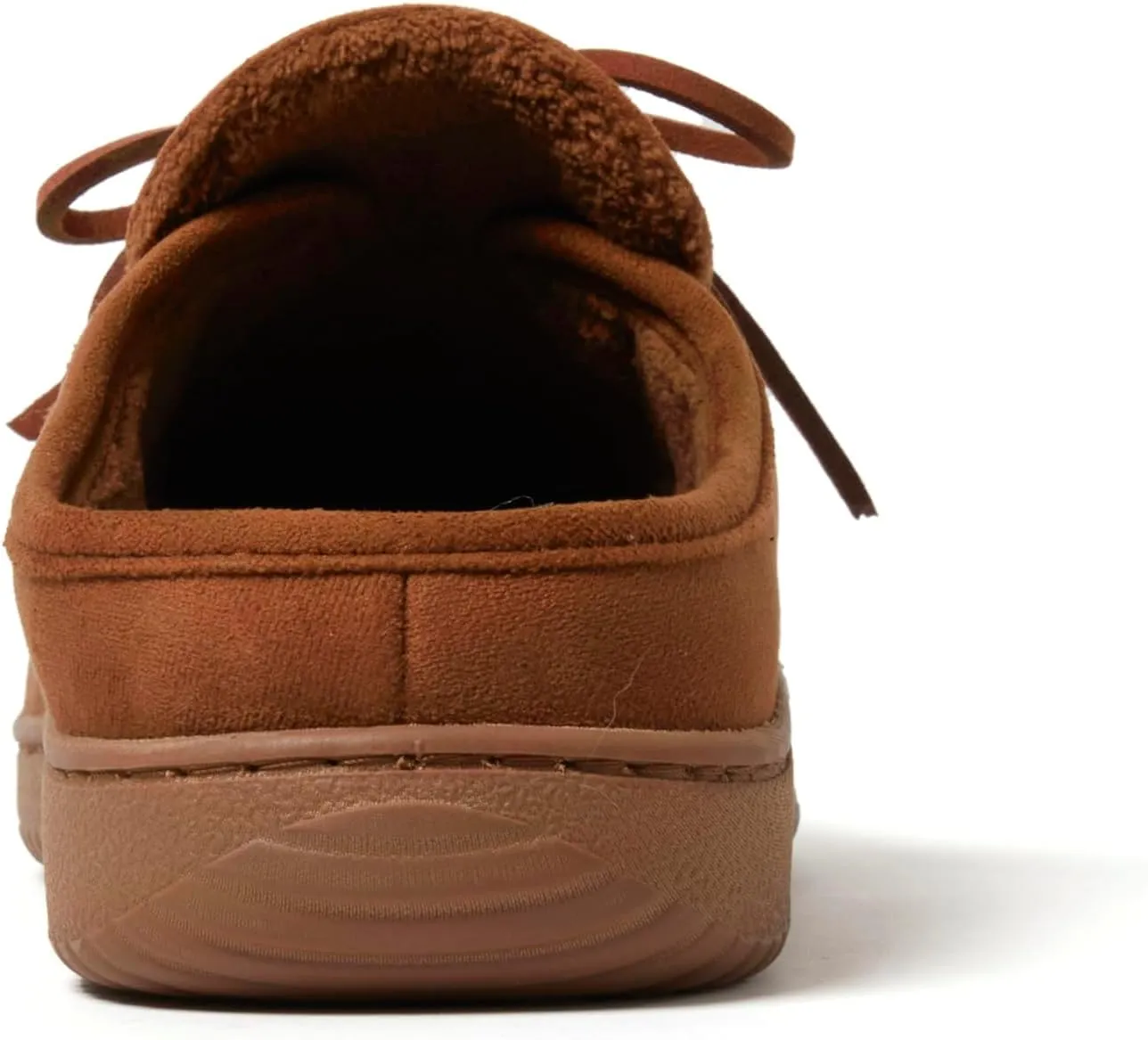 Dearfoams Men's Fowler Moc Toe Clog with Tie Indoor Outdoor Supportive House Shoe Slipper
