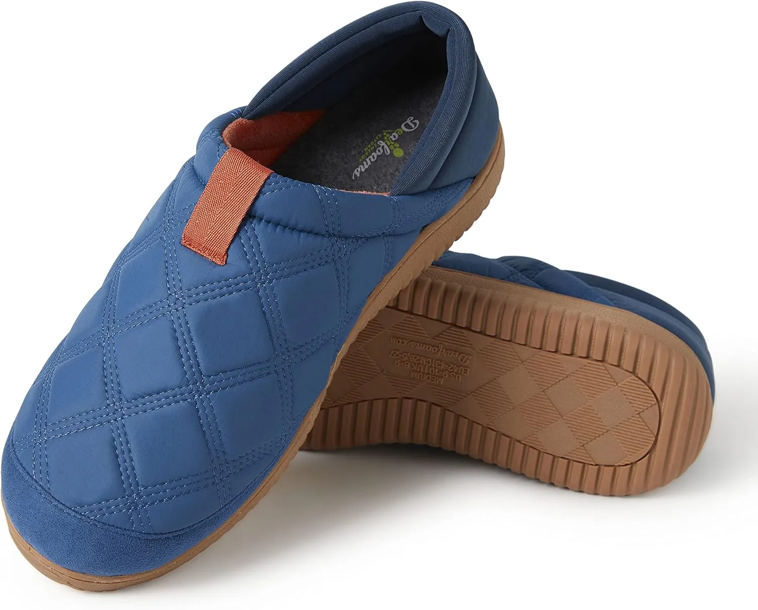 Dearfoams Men's River Nylon Closed Back Indoor/Outdoor Memory Foam Energy Return Slipper