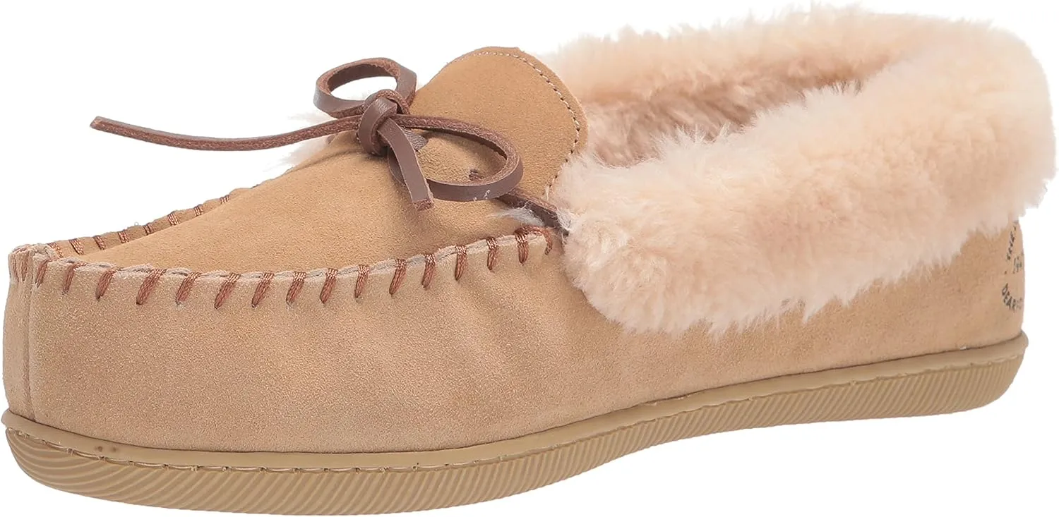 Dearfoams Women's Bethany Genuine Suede Moccasin Slipper