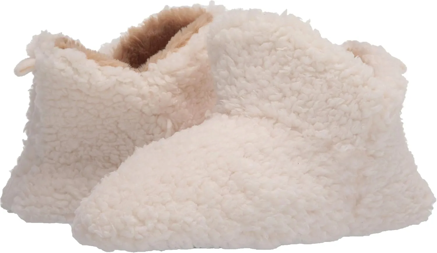 Dearfoams Women's Chelsea Faux Fuzzy Sherpa Indoor House Bootie Slipper