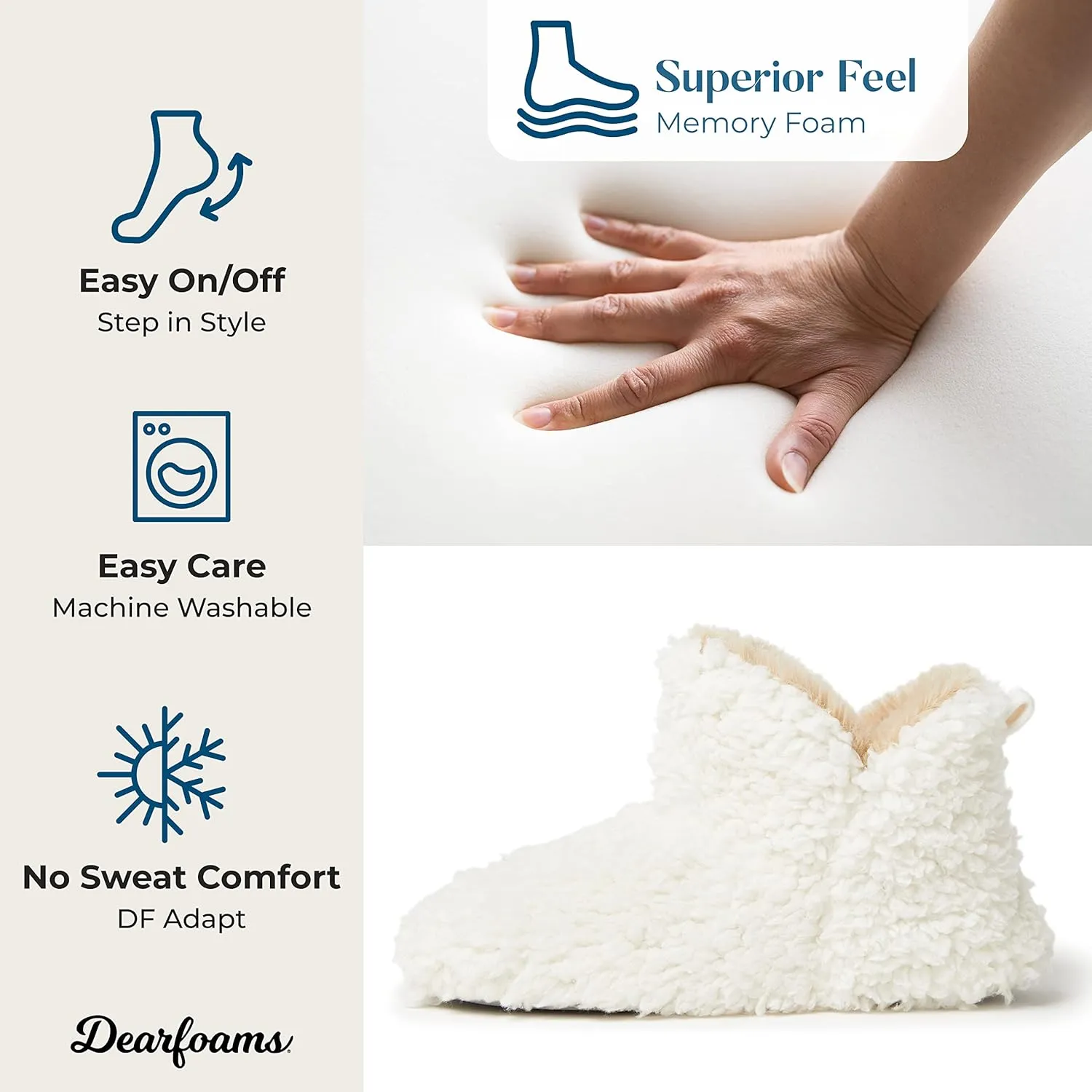 Dearfoams Women's Chelsea Faux Fuzzy Sherpa Indoor House Bootie Slipper