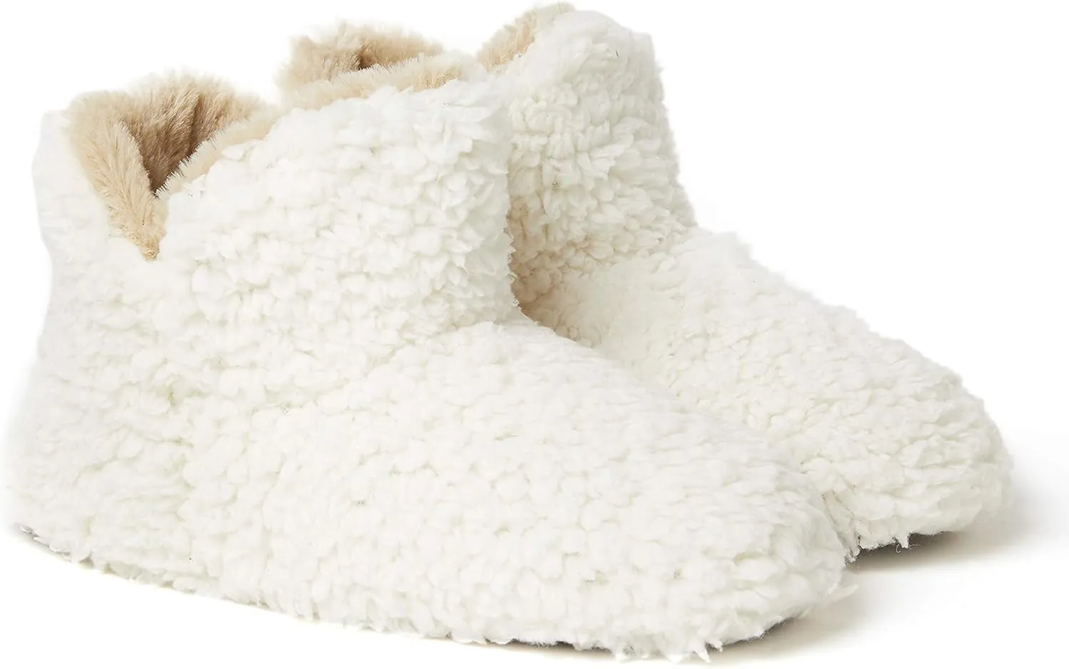 Dearfoams Women's Chelsea Faux Fuzzy Sherpa Indoor House Bootie Slipper