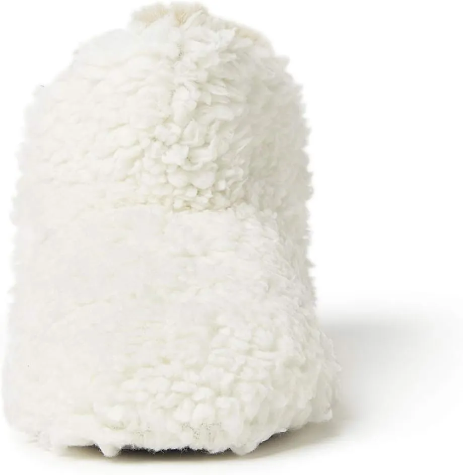 Dearfoams Women's Chelsea Faux Fuzzy Sherpa Indoor House Bootie Slipper