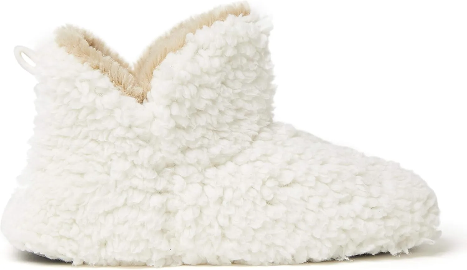 Dearfoams Women's Chelsea Faux Fuzzy Sherpa Indoor House Bootie Slipper