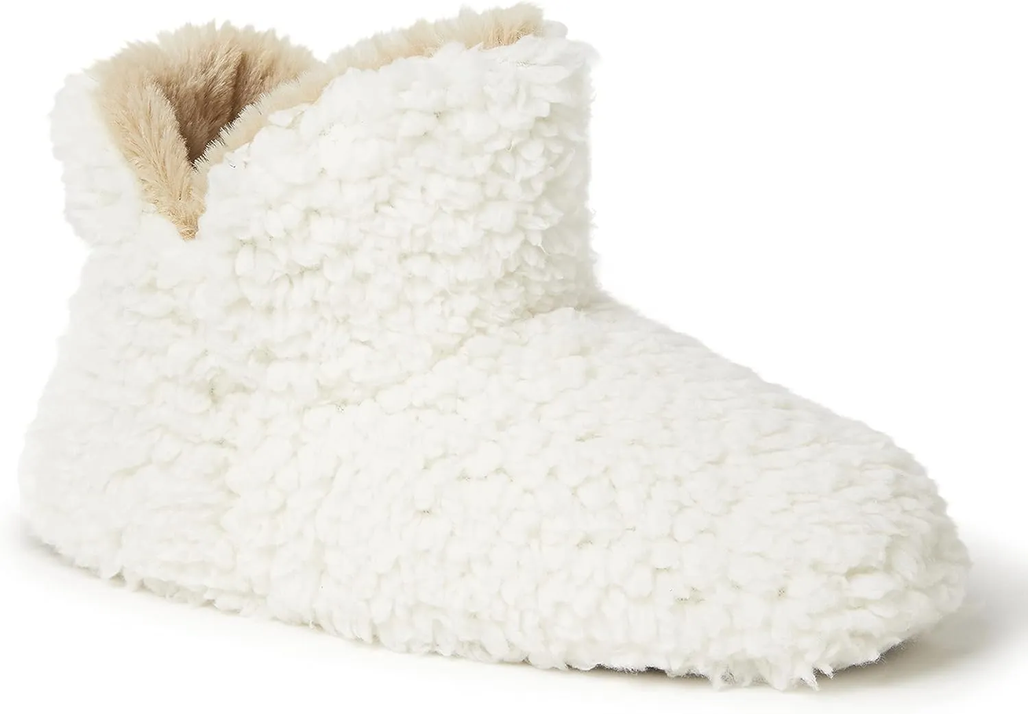 Dearfoams Women's Chelsea Faux Fuzzy Sherpa Indoor House Bootie Slipper