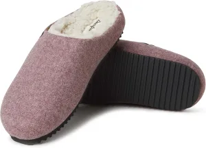 Dearfoams Women's Microwool Molded Footbed Clog Slipper