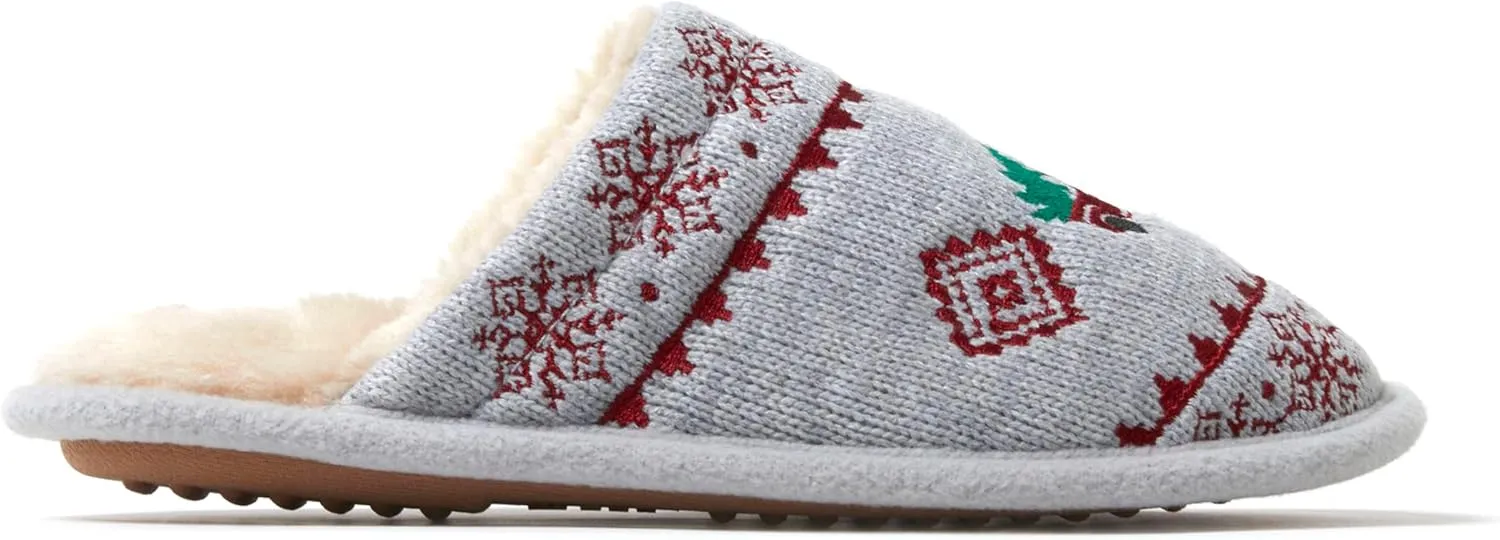 Dearfoams Women's Novelty Scuff with Eye Mask Slipper