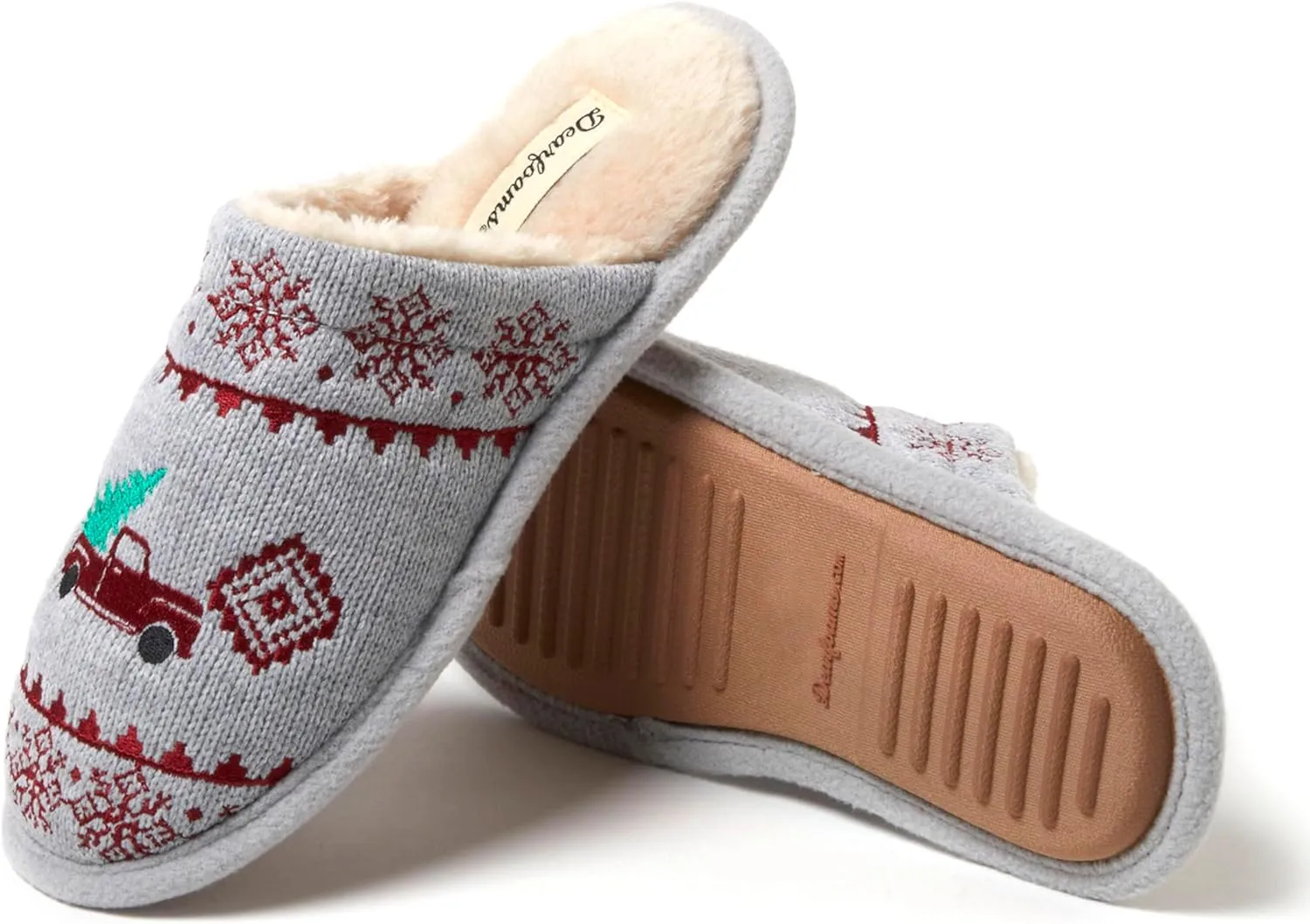 Dearfoams Women's Novelty Scuff with Eye Mask Slipper