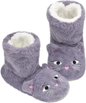 DICUIRD Animal Slipper Socks with Grippers for Women,Winter Cozy&Comfy Boot Slippers for Women