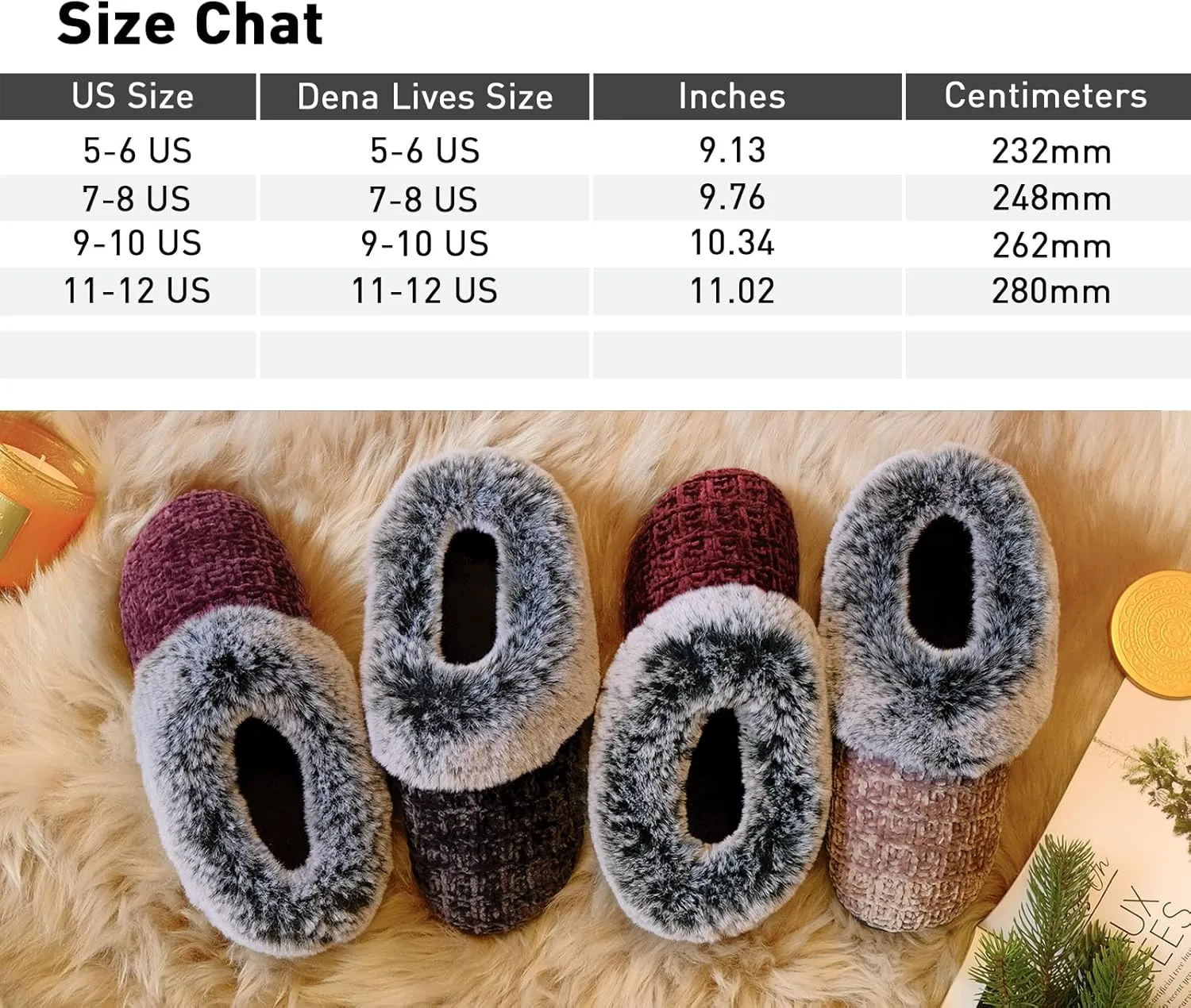 DL Women's Memory Foam Moccasin Slippers Micro Suede with Breathable Faux Fur Lining Slip On House Shoes Micro Indoor & Outdoor