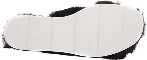 Dolce Vita womens Fashion Slipper, Black Faux Fur, 6 US