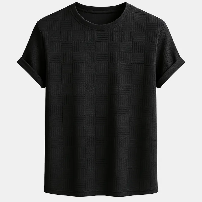Domoir | Jacquard Short Sleeve Shirt