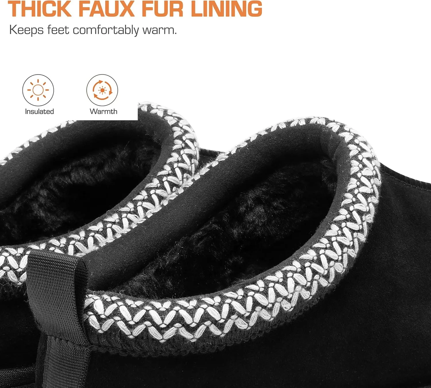 DREAM PAIRS Men's Fuzzy Cozy Slippers Genuine Suede Indoor Outdoor Home Comfy Winter Slip On Cute Warm Memory Foam Furry Shoes FuzzyEasy