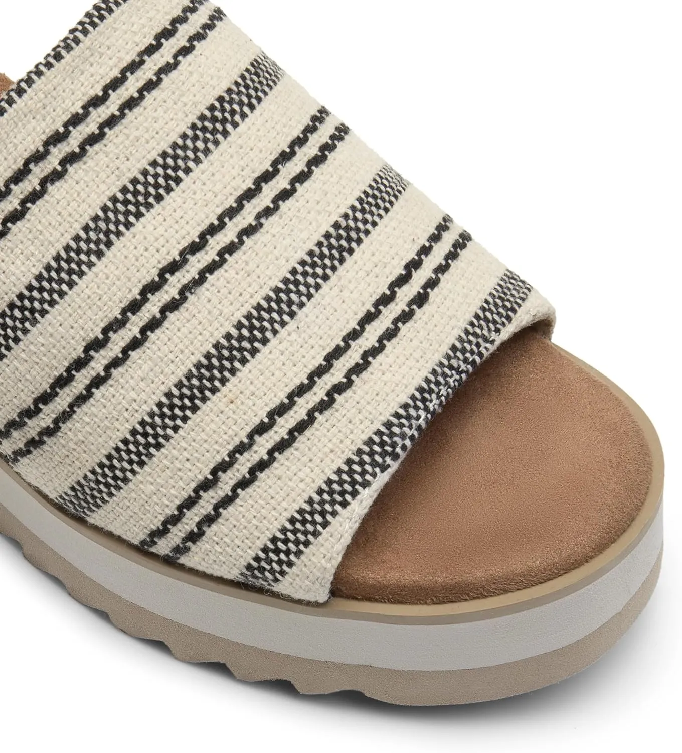 DREAM PAIRS Platform Sandals Women Slip-on Espadrille Bohemia Wedge Sandals, Comfort Dressy Summer Open Toe Canvas Slides for Women's Outdoor Walking Beach Vacation