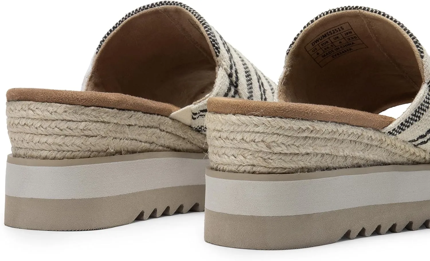 DREAM PAIRS Platform Sandals Women Slip-on Espadrille Bohemia Wedge Sandals, Comfort Dressy Summer Open Toe Canvas Slides for Women's Outdoor Walking Beach Vacation