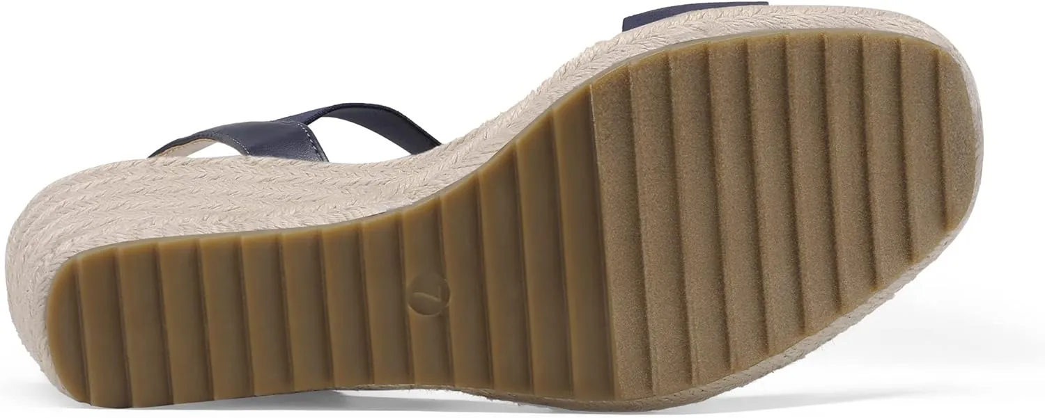 DREAM PAIRS Womens Open Toe Espadrilles Dressy Platform Sandals Slip on Elastic Ankle Strap Wedges Sandals