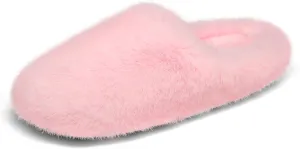DREAM PAIRS Women's Plush Fuzzy Slip on Indoor Outdoor Winter House Slippers