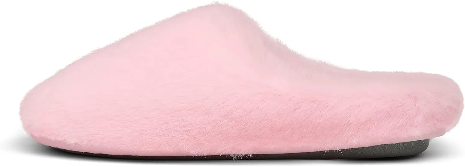 DREAM PAIRS Women's Plush Fuzzy Slip on Indoor Outdoor Winter House Slippers