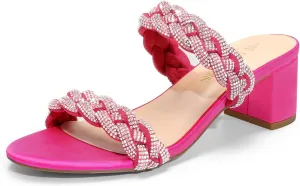DREAM PAIRS Women's Two Braided Strap Low Heels for Women Open Toe Block Chunky Heels Sandals Holiday Party Wedding Dress Pumps Shoes