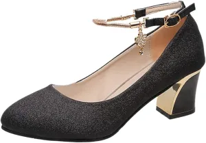 Dressy Loafers for Women 2024 Women's Dressy Strappy 2 Inch Low Heel Open Toe Sandals Dress Shoes for Woman Lady Dance Evening Dancing Shoes