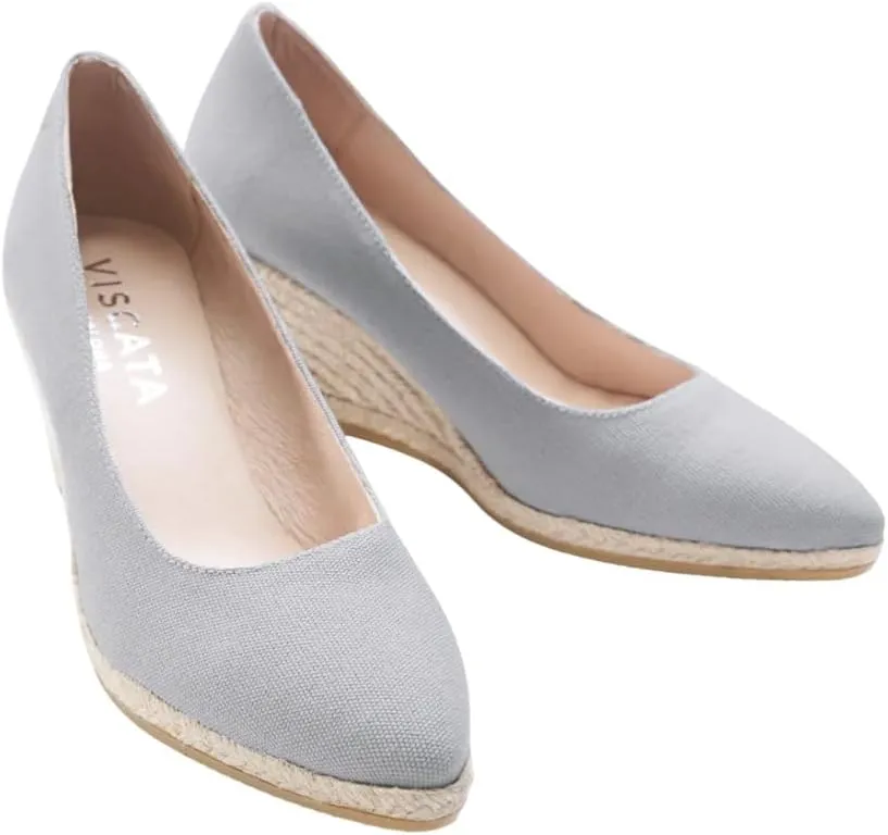 Dunes Canvas Espadrille Wedges with 2 ½” Heel Women's Sandals with Breathable Cotton Canvas and 100% Natural Jute Midsole for All Casual Occasions