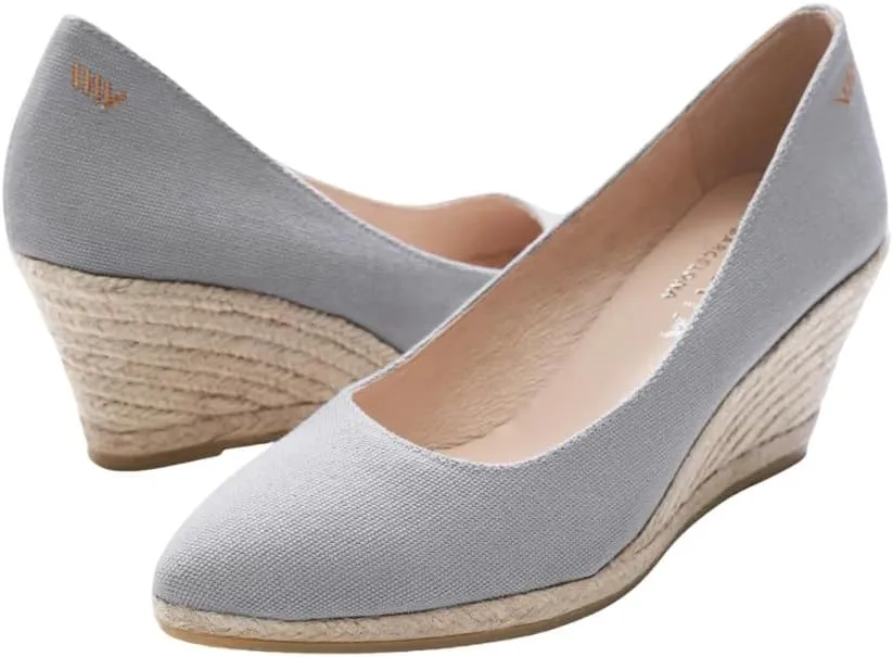 Dunes Canvas Espadrille Wedges with 2 ½” Heel Women's Sandals with Breathable Cotton Canvas and 100% Natural Jute Midsole for All Casual Occasions