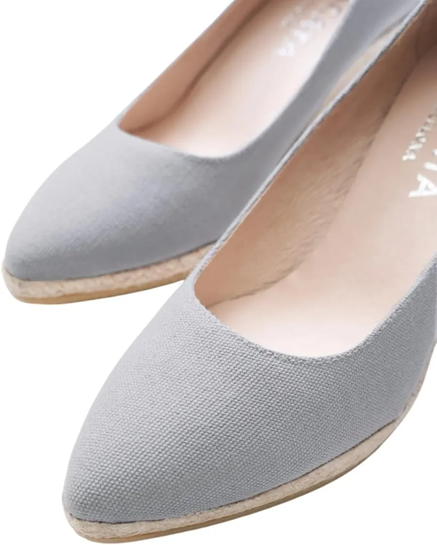 Dunes Canvas Espadrille Wedges with 2 ½” Heel Women's Sandals with Breathable Cotton Canvas and 100% Natural Jute Midsole for All Casual Occasions