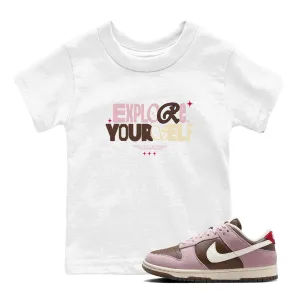 Dunk Wow Flexible And Cacao Kids SNRT - Personalized service Foam Explore Sneaker Pink Tees Yourself