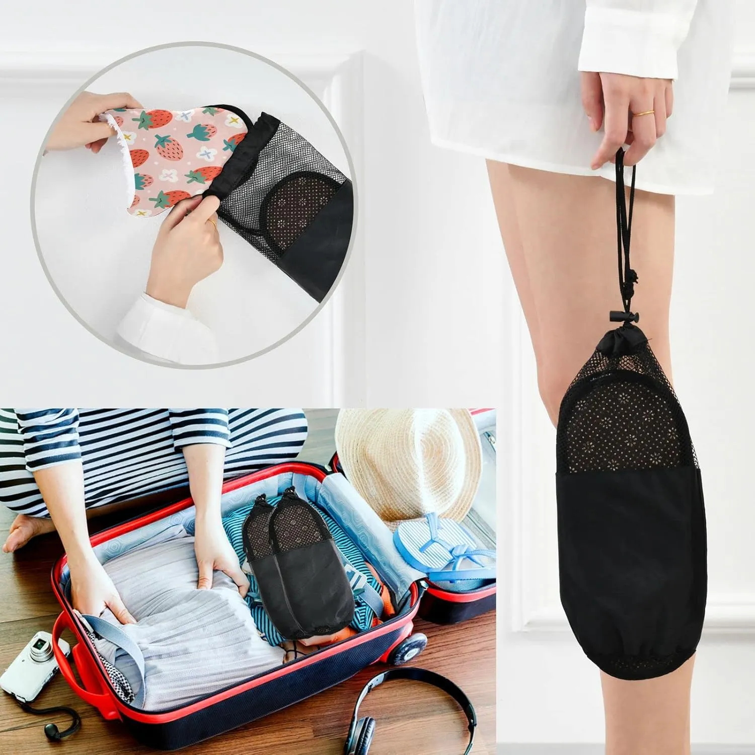 Dussdil Home House Slippers Travel Slipper Soft Memory Foam Slipper Non Slip for Women Men Hotel Bedroom Shoes Slippers