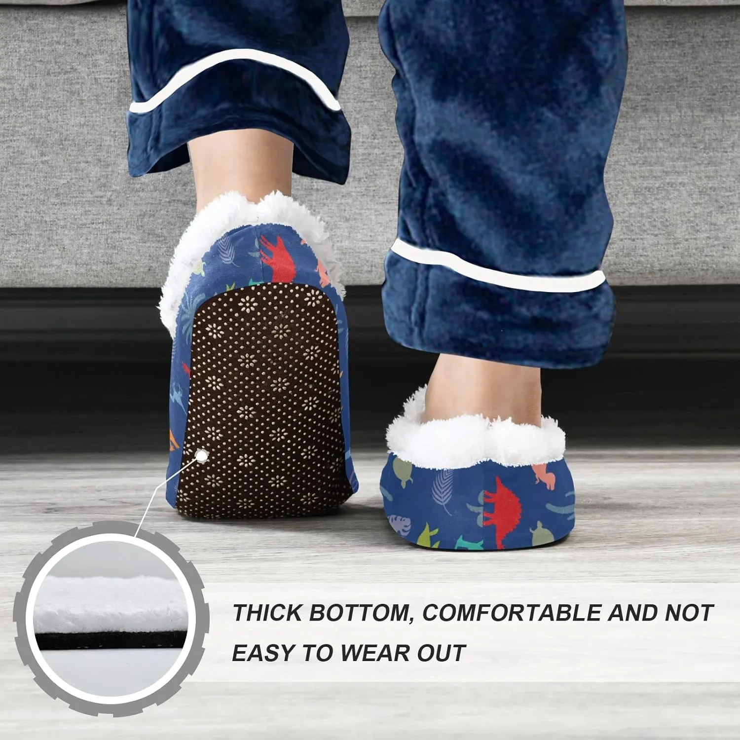 Dussdil Kid's Boy's Girl's Winter Slippers Spa Travel House Slipper Shoes Warm Soft Memory Foam Slipper Non Slip for Guest Home Living Room Bedroom Slippers