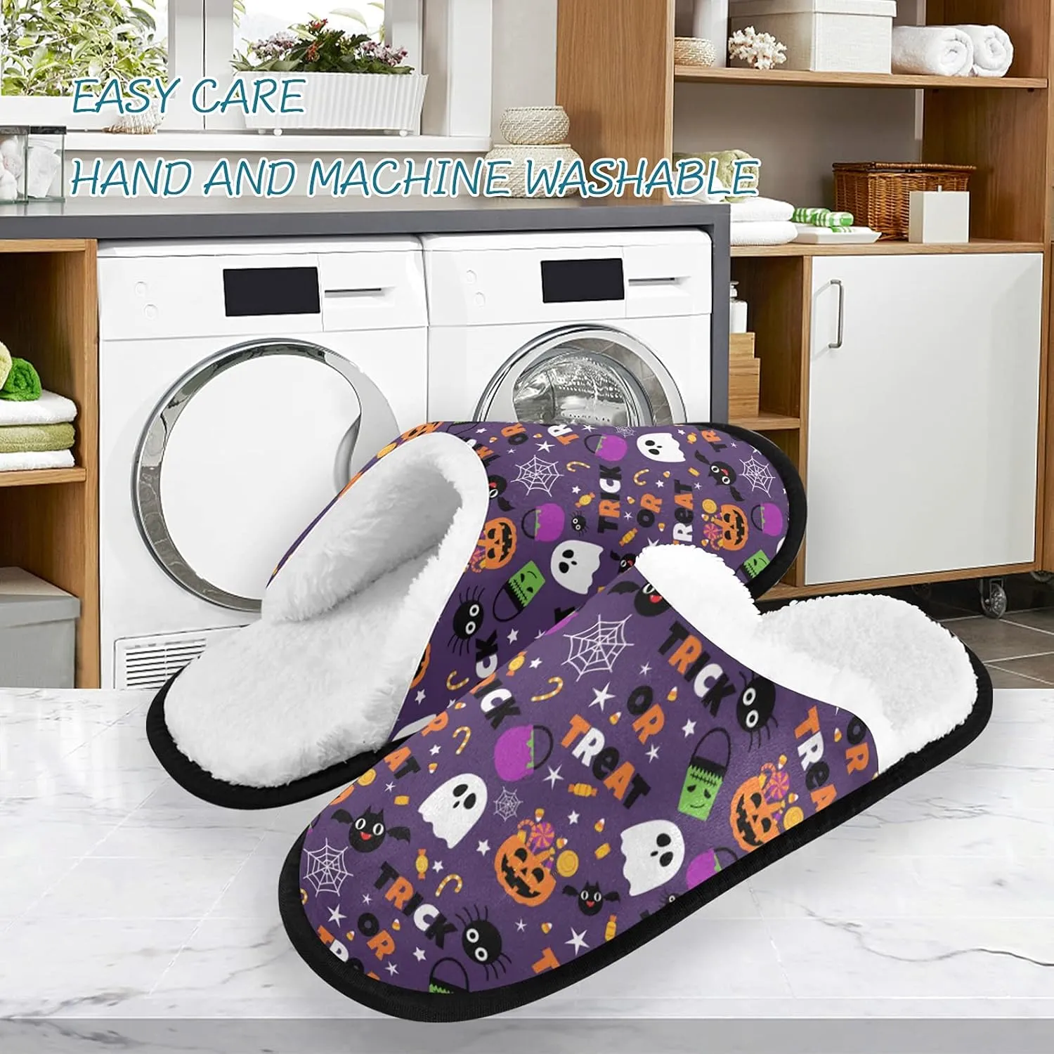 Dussdil Winter Spa Slippers Home House Slippers for Women Men Travel Slipper Soft Memory Foam Slipper Non Slip for Hotel Bedroom Shoes Slippers