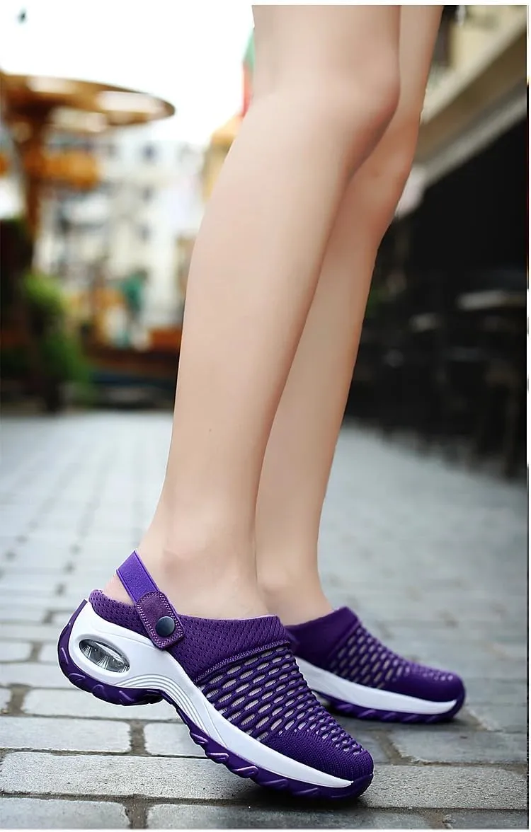 DYJAGYO Women's Orthopedic Clogs with Air Cushion Support, Women's Orthopedic Clogs to Reduce Back and Knee Pressure