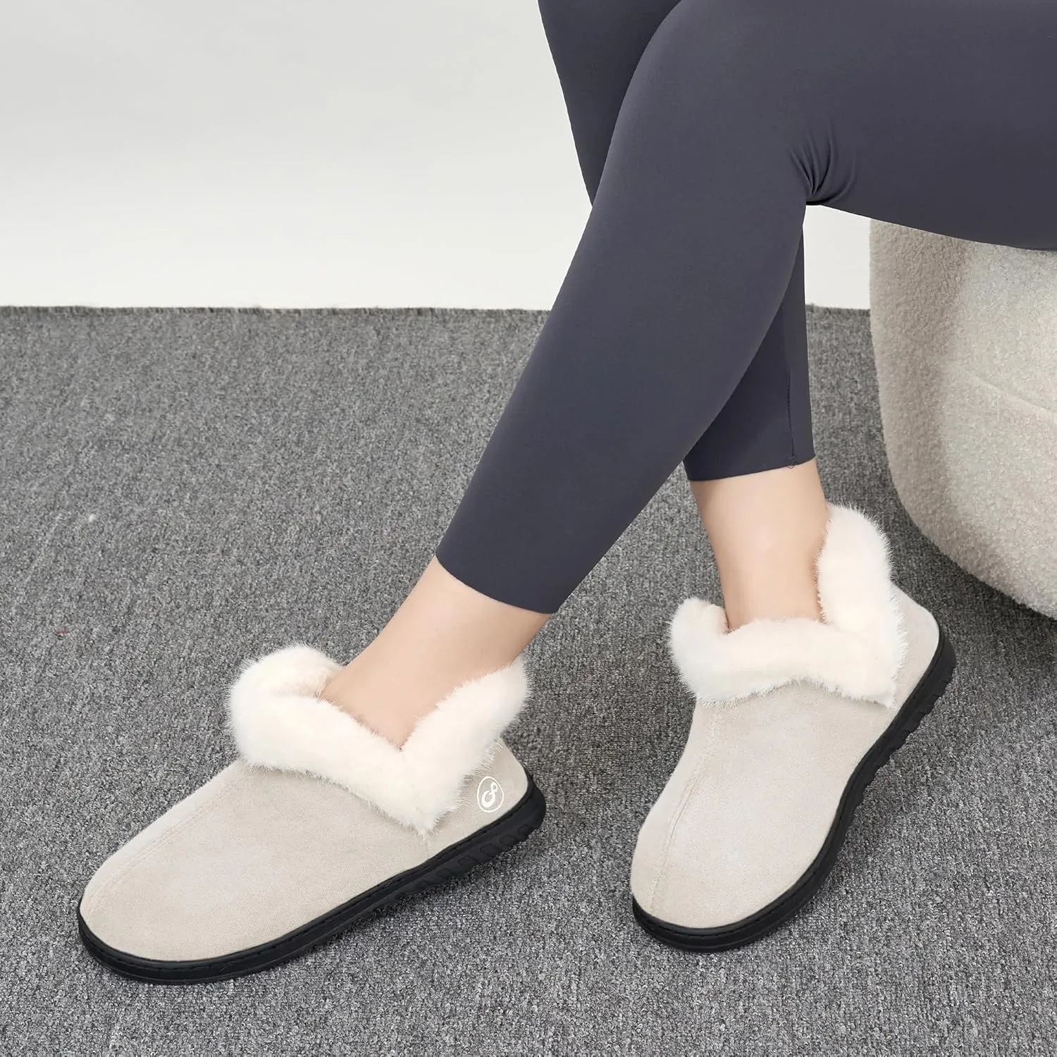 Ecetana Womens Slippers House Shoes: Memory Foam Comfy Closed Back Fuzzy Slippers Indoor and Outdoor Cozy Slip On Soft Bedroom Shoes