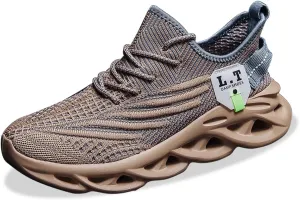 EGMPDA Men Shoes Running Slip On Tennis Walking Shoes Lightweight Breathable Sneakers for Gym Work Casual Soft Sole Trainers Non Slip Athletic Footwear Light_Green Size US 6.5