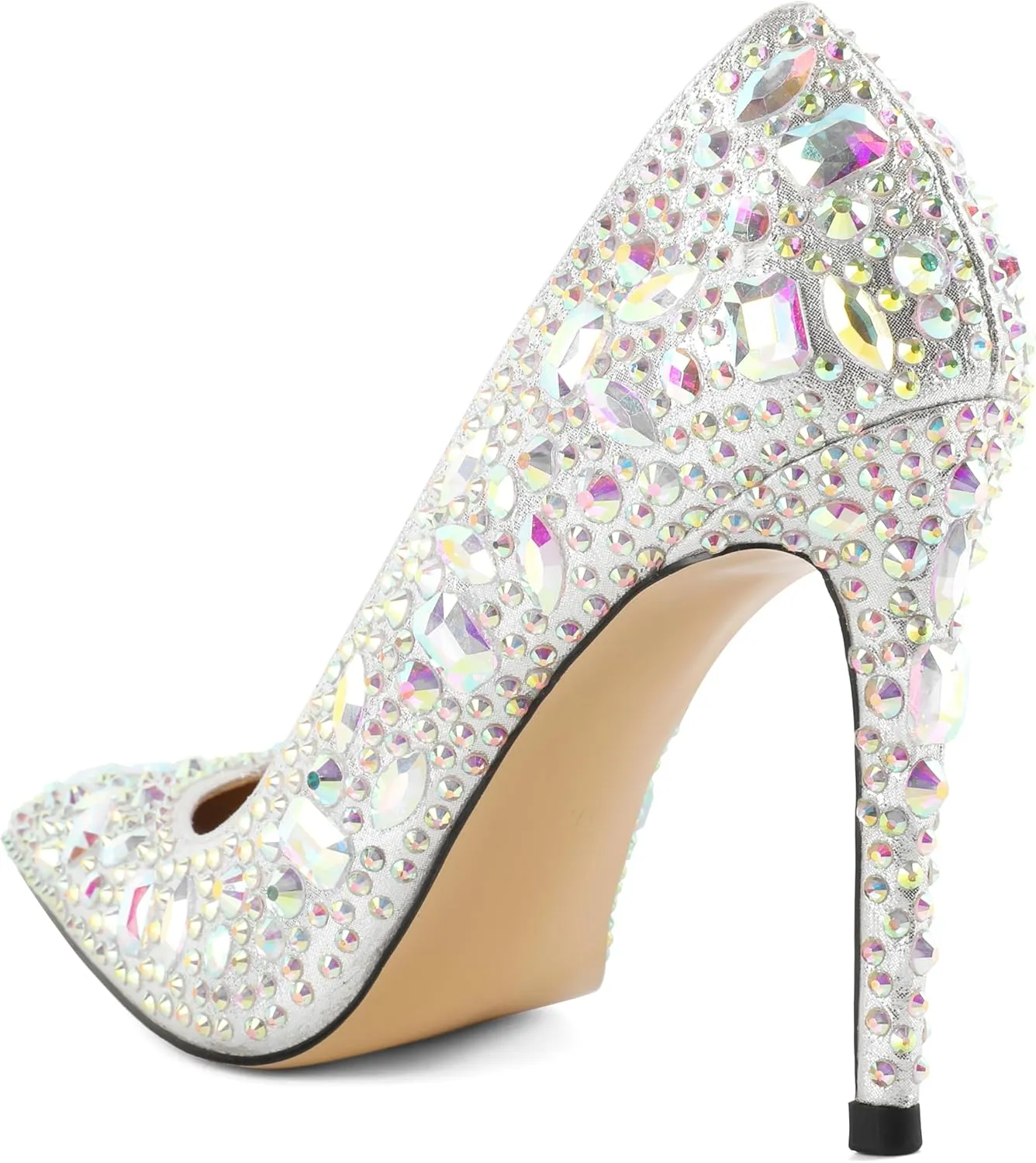 Eldof Women's Classic Dress Pumps Shoes, Sexy Pointed Toe 4" Stiletto High Heels, Office Formal Slip On Size 5-13