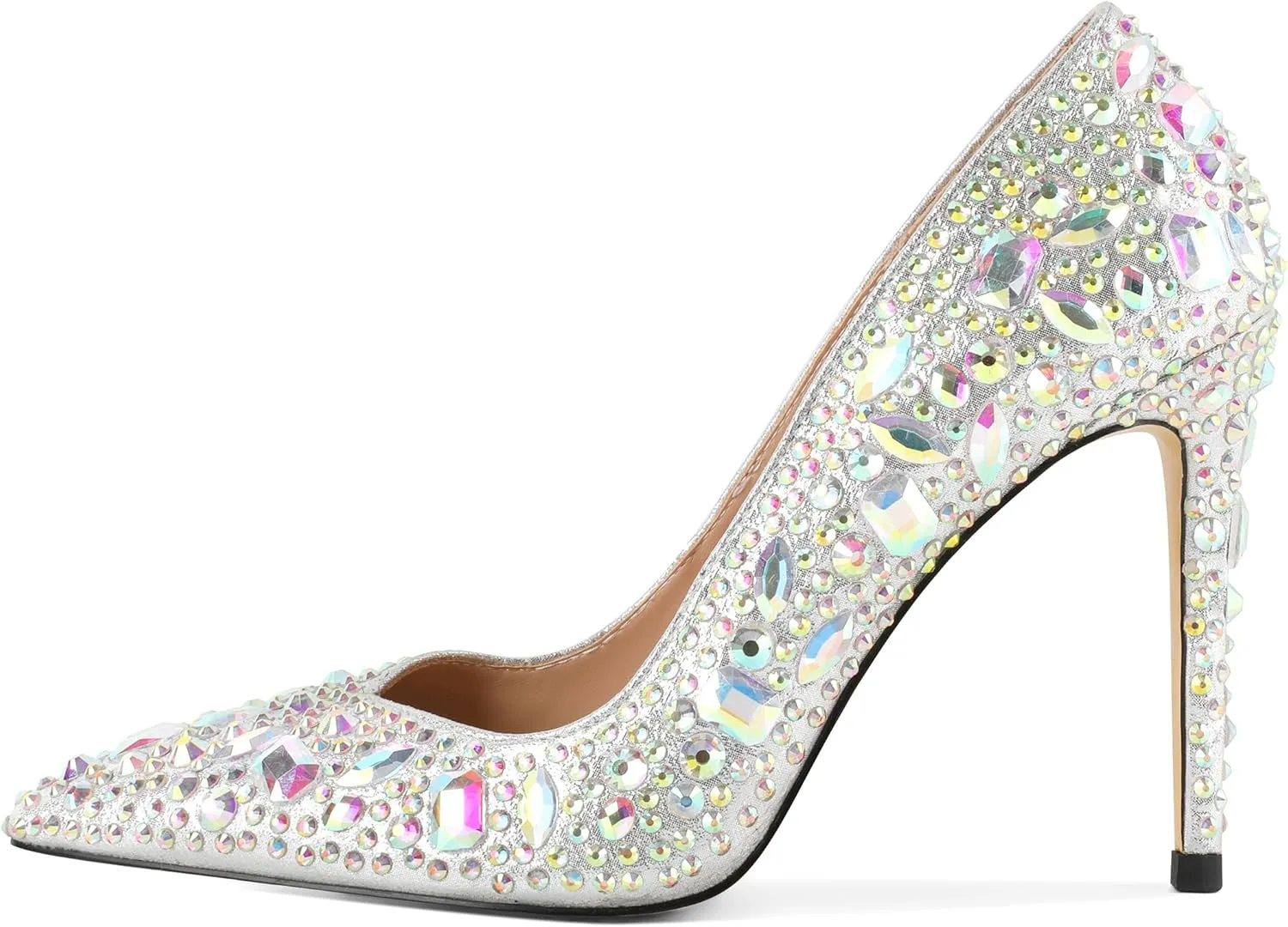 Eldof Women's Classic Dress Pumps Shoes, Sexy Pointed Toe 4" Stiletto High Heels, Office Formal Slip On Size 5-13