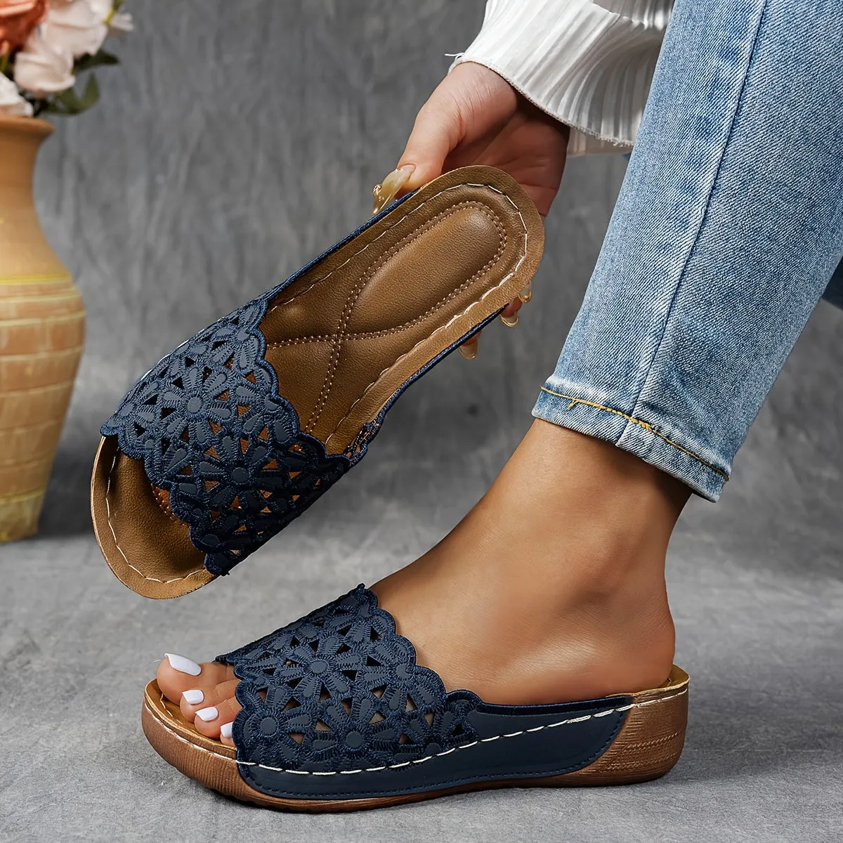 Elegant Slip-On Comfort Sandals