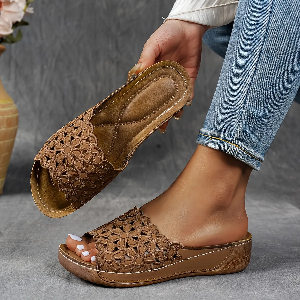 Elegant Slip-On Comfort Sandals