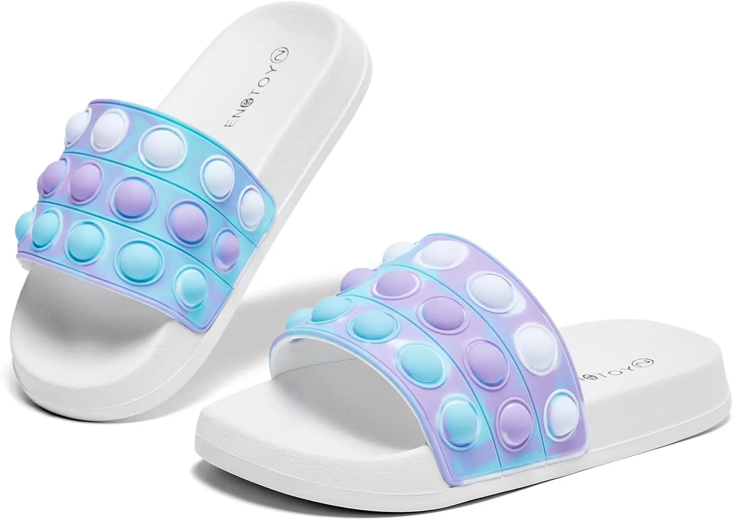 Engtoy Kid Boys Girls Slides Sandals For Kid Unisex Child Slippers Lightweight Non-slip Open Toe Comfy Shower Beach Funny Slide Sandals