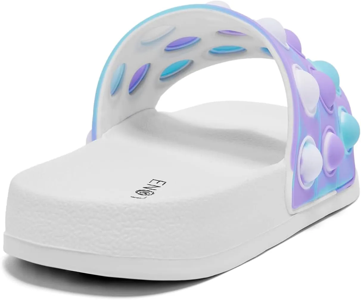 Engtoy Kid Boys Girls Slides Sandals For Kid Unisex Child Slippers Lightweight Non-slip Open Toe Comfy Shower Beach Funny Slide Sandals