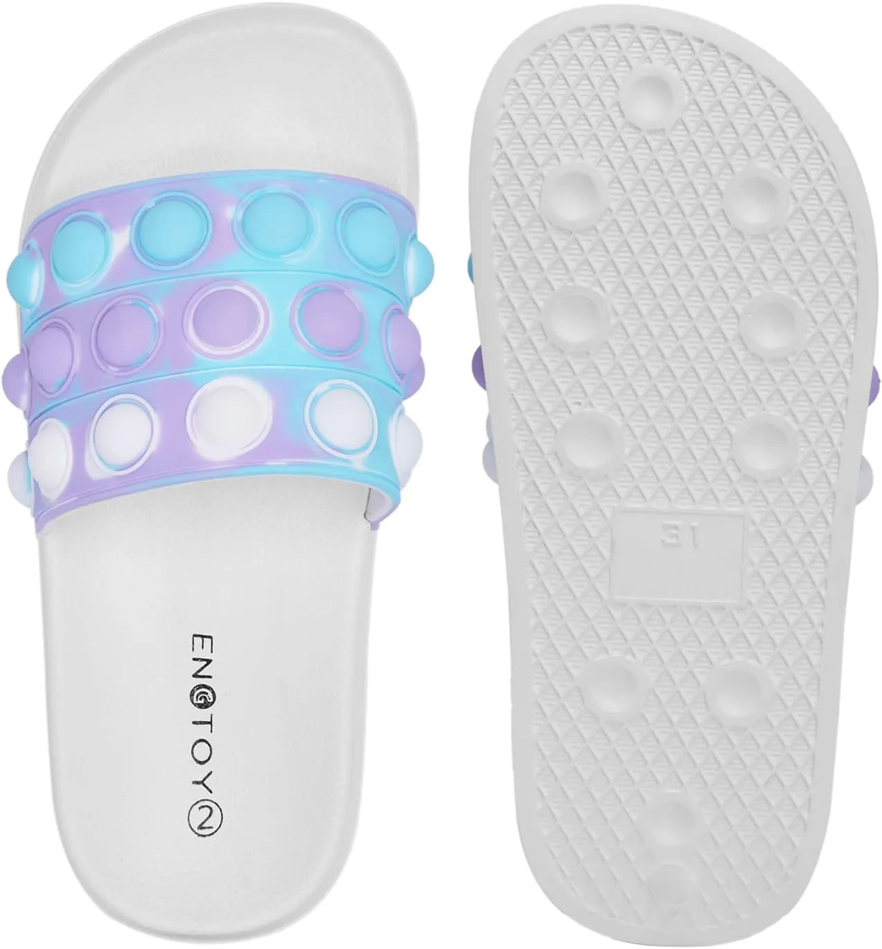 Engtoy Kid Boys Girls Slides Sandals For Kid Unisex Child Slippers Lightweight Non-slip Open Toe Comfy Shower Beach Funny Slide Sandals