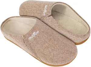 ERGOfoot House Slippers With Arch Support, Orthopedic Slipper for Plantar Fasciitis Pain Relief, Comfy Wool Felt Clog Shoes for Women and Men with Non-Slip Indoor Outdoor