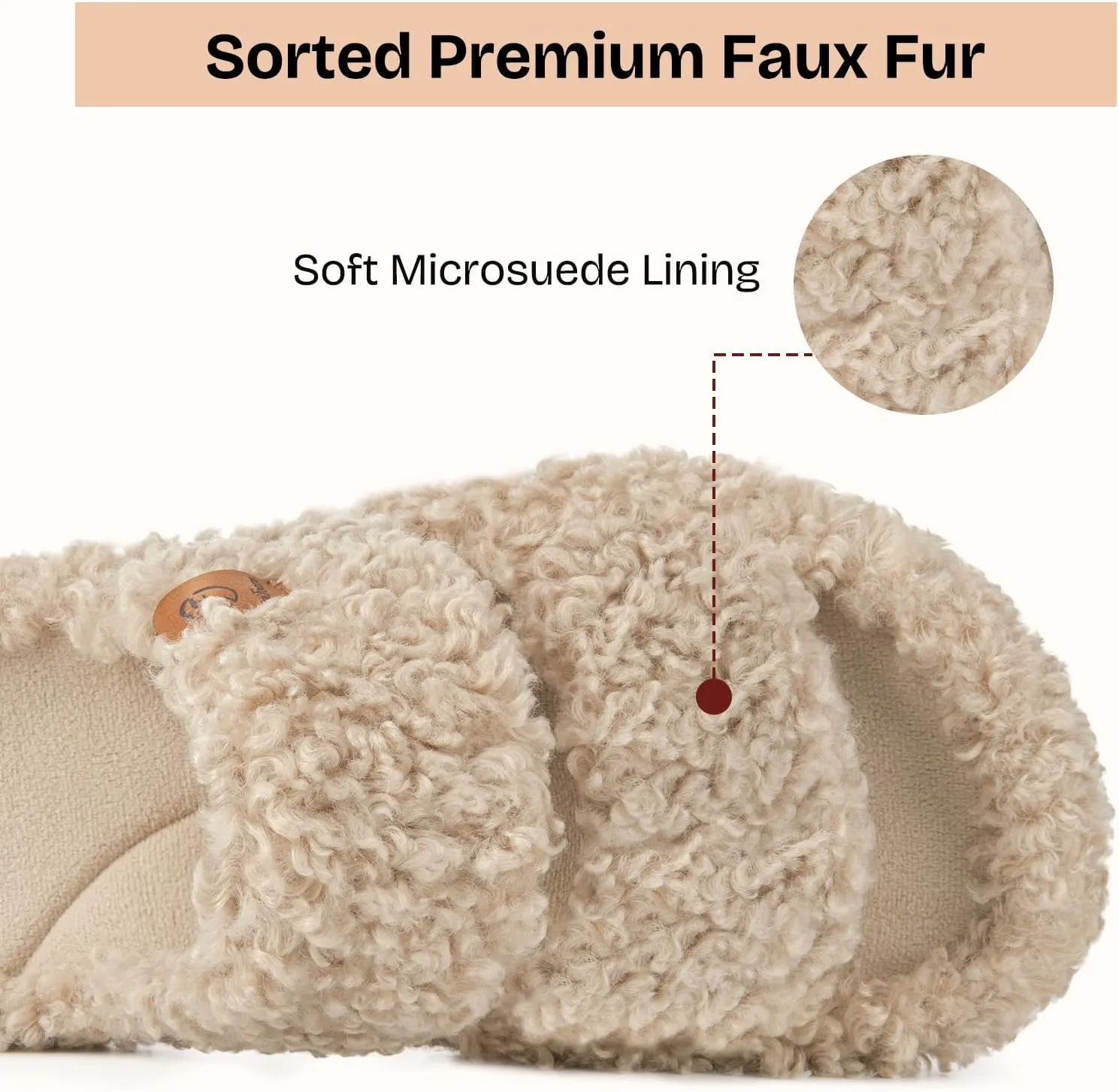 EverFoams Womens Fuzzy Open-toe Slippers Soft Comfy Memory Foam Indoor House Shoes