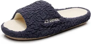 FAYUEKEY Slippers for Women Linen Memory Foam House Bedroom Cozy Indoor Outdoor Slipper Slides