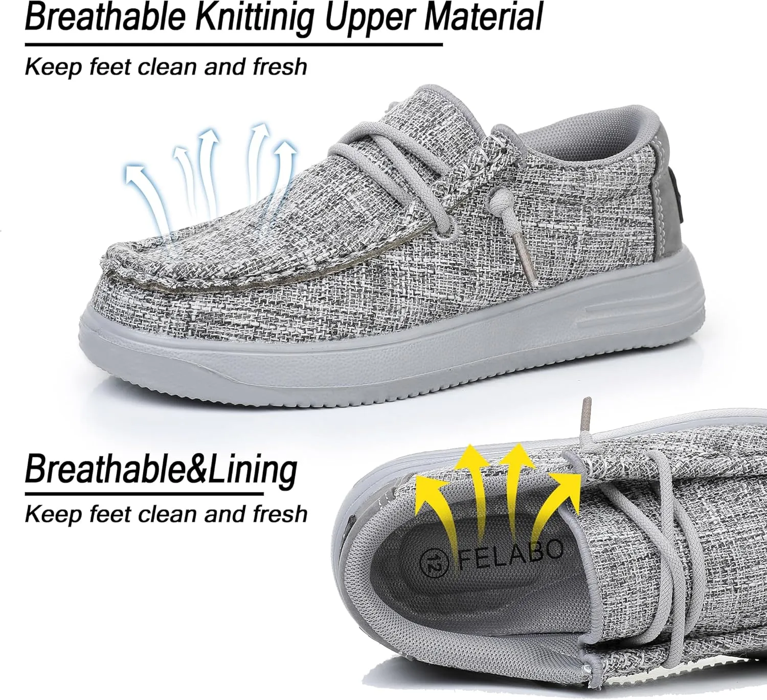 Felabo Kids Boys & Girls Slip-On Shoes Comfortable Lightweight Loafers Breathable Non-Slip (Toddler/Little Kid/Big Kid)