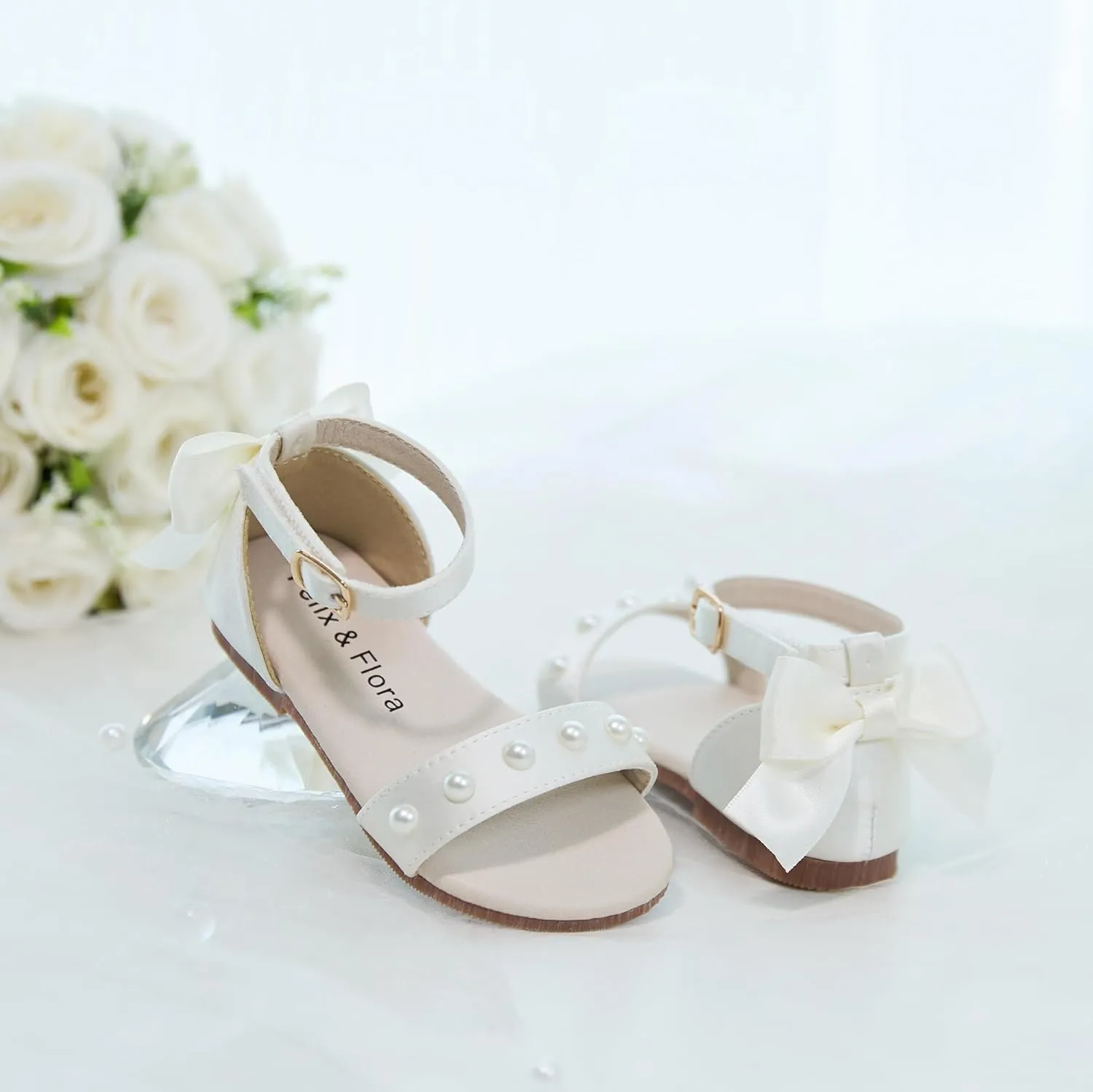 Felix & Flora Toddler Girl Sandals Open Toe Summer Flower Girl Dress Shoes